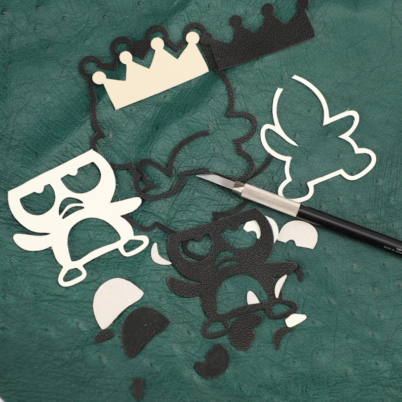 Handmade Chevre Gyzore Badzmaru Bag Charm, Bear charm,Badzmaru Leather charm