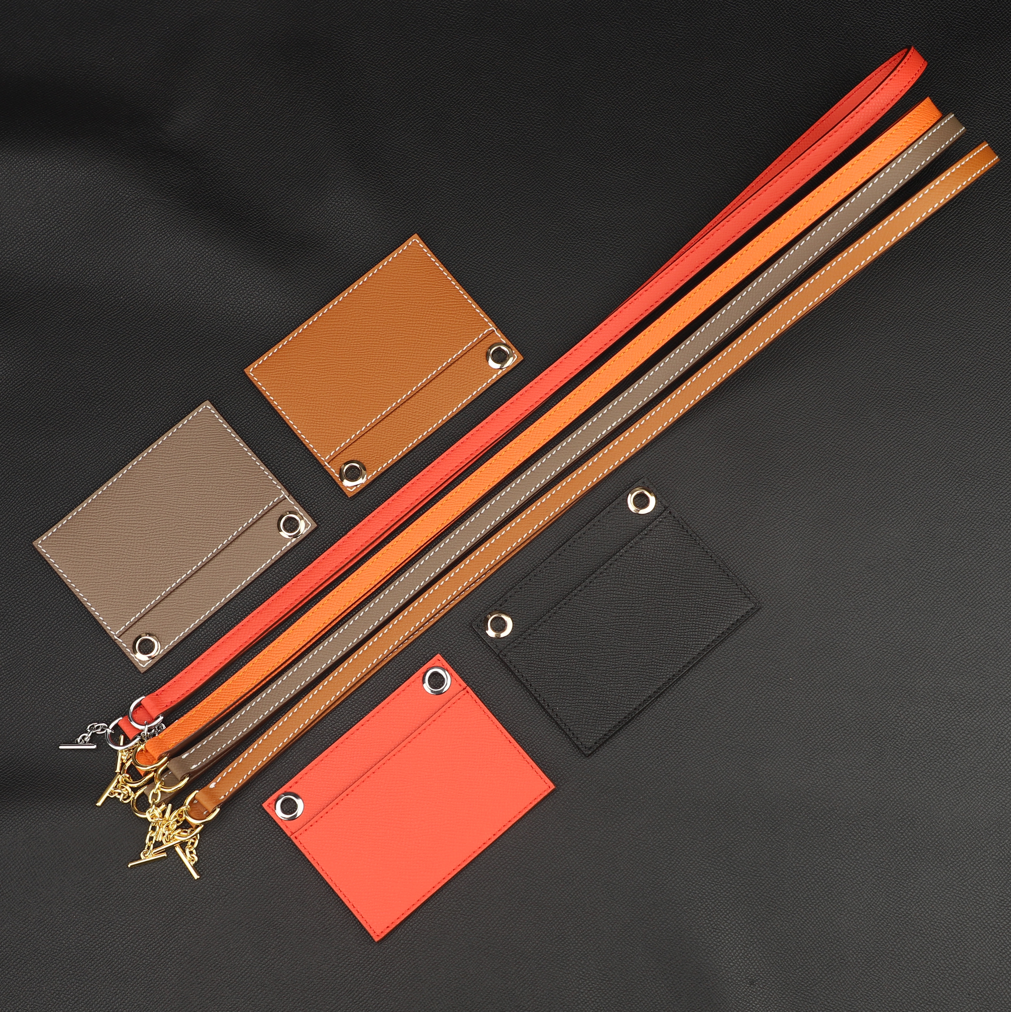 Design Insert Card And Strap For Constance compact Wallet,The Epsom Leather shoulder strap for Constance compact Wallet