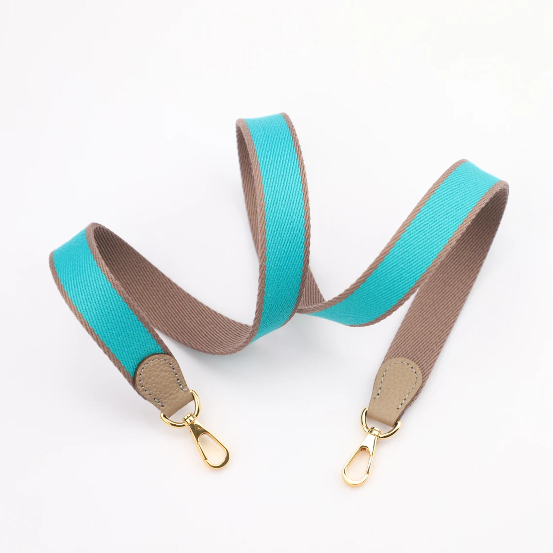 30 colours Option,1" Wide Bi-Color Canvas and Togo Leather shoulder strap for Evelyne TPM