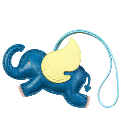 Handmade The Epsom Leather Flying Elephant Bag Charm