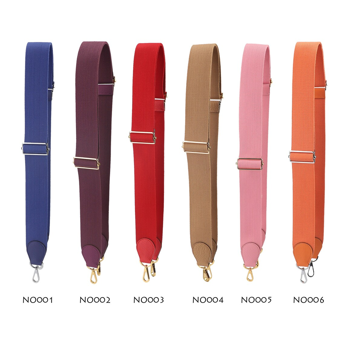 50mm Pure color Canvas shoulder bag strap for Evelyn bag,2'' Adjustable canvas bag strap