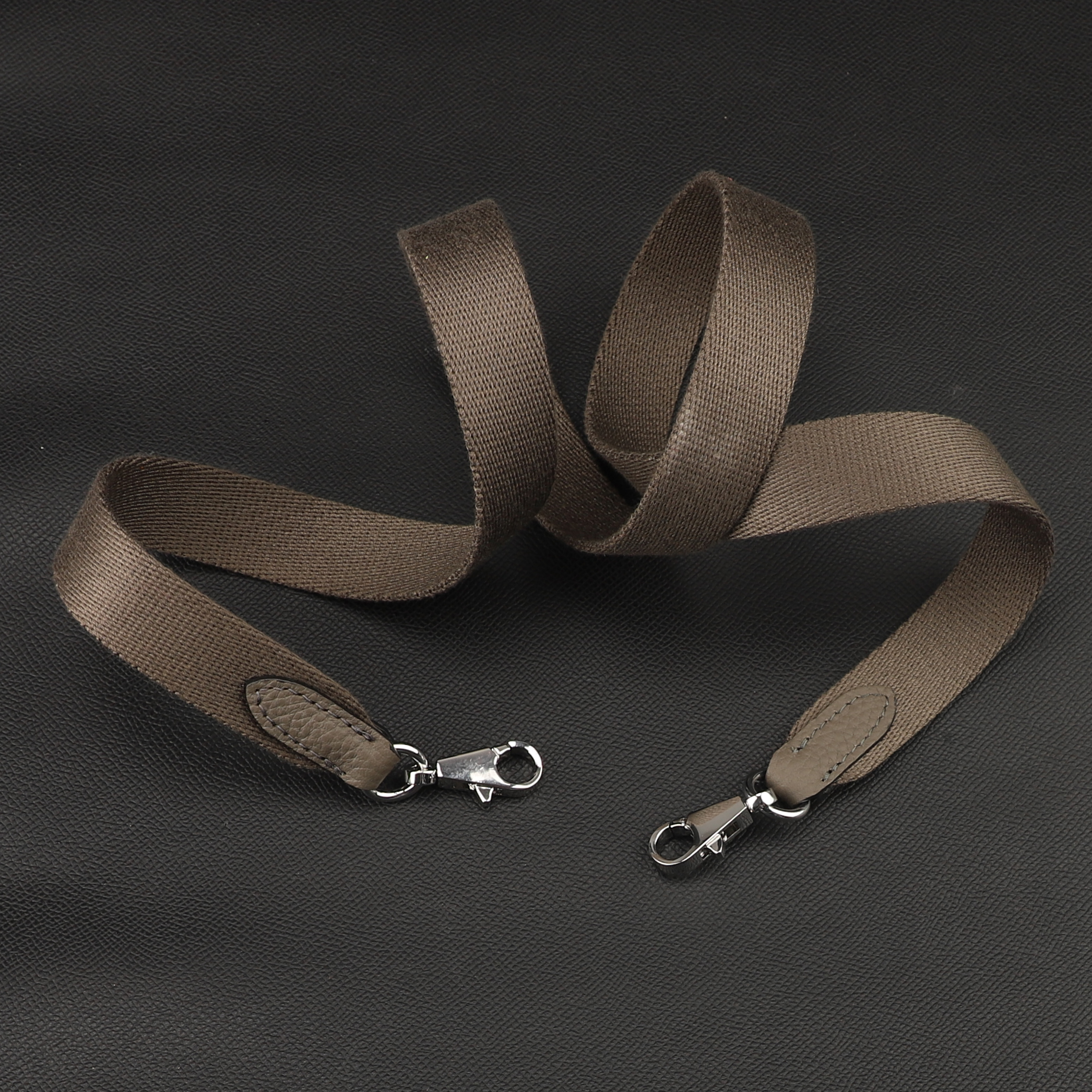 Handmade The 1“ Pure Cotton fabric and leather shoulder strap for Evelyne bag,Crossbody strap for Evelyne bag