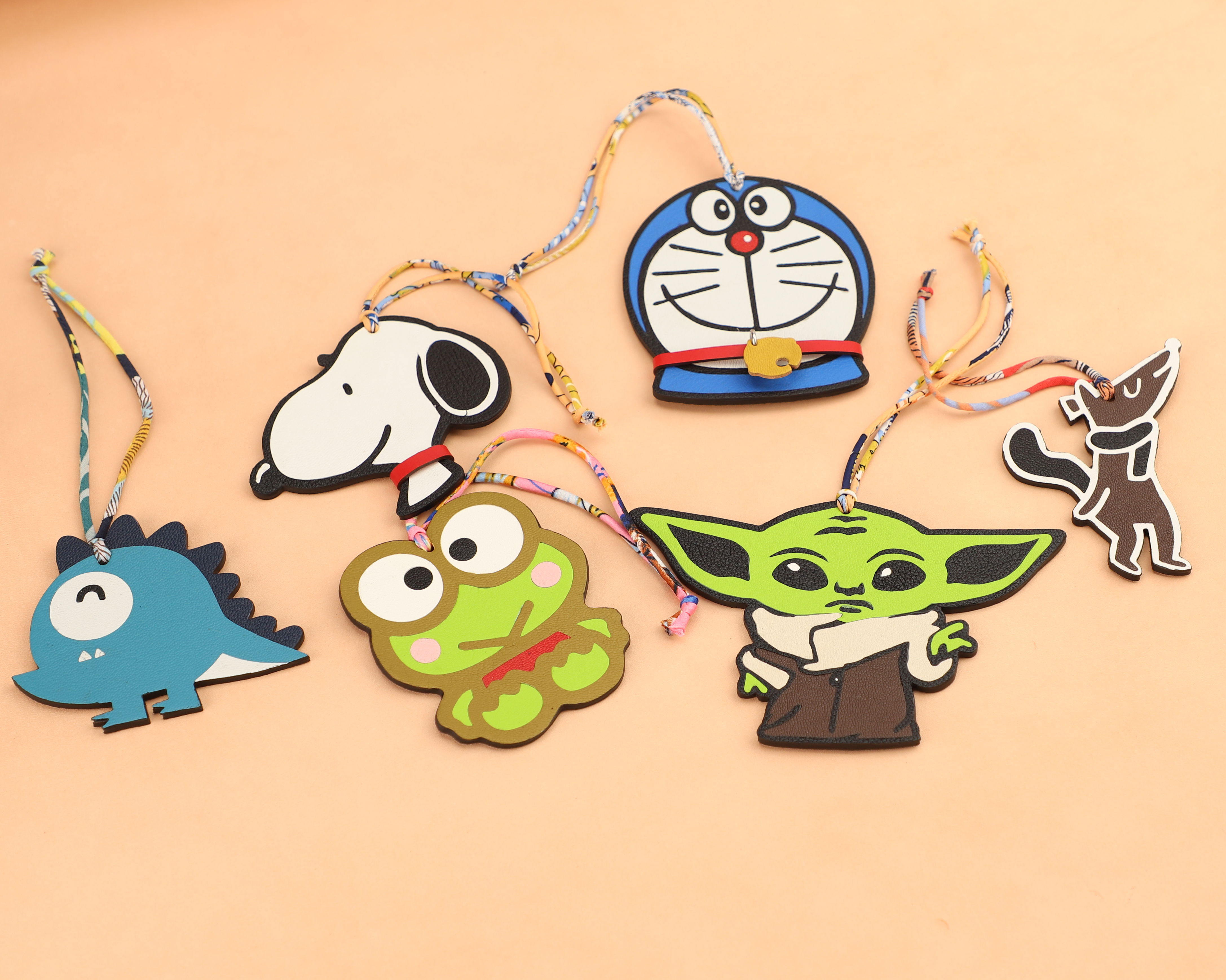 Handmade Chevre Gyzore Goatskin Big-eyed frog Bag Charm, Big-eyed frog charm