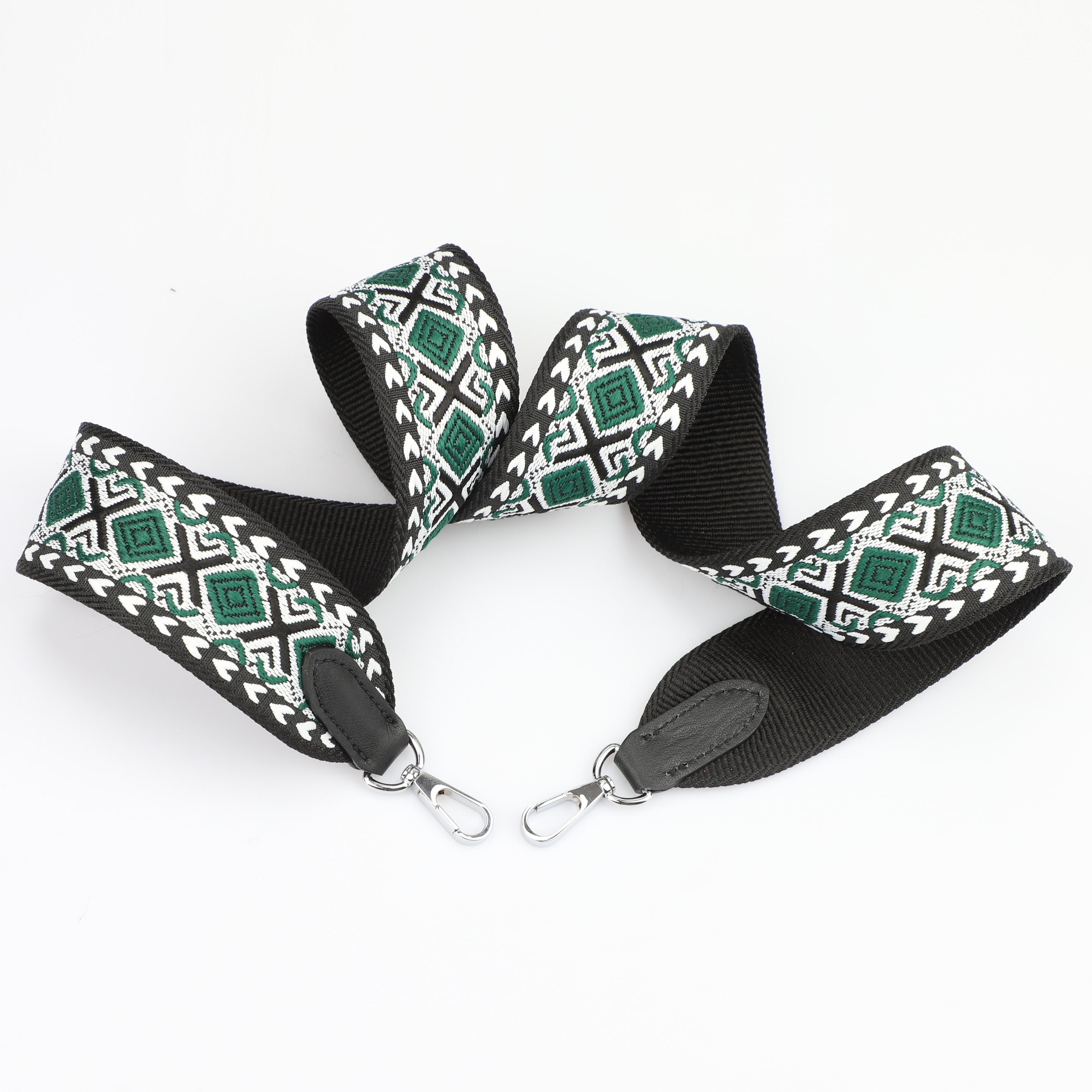 2‘’ Wide yellow-white with jacquard webbing shoulder bag strap