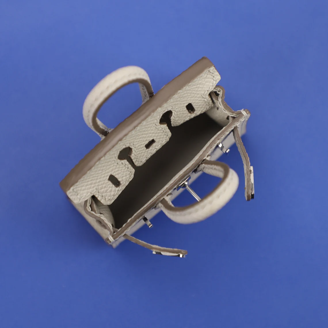 Handmade Carie Epsom leather Micro Birkin bag charm | handmade mini Birkin charm | Handmade mini bag charm | Hand stitching birkin charm