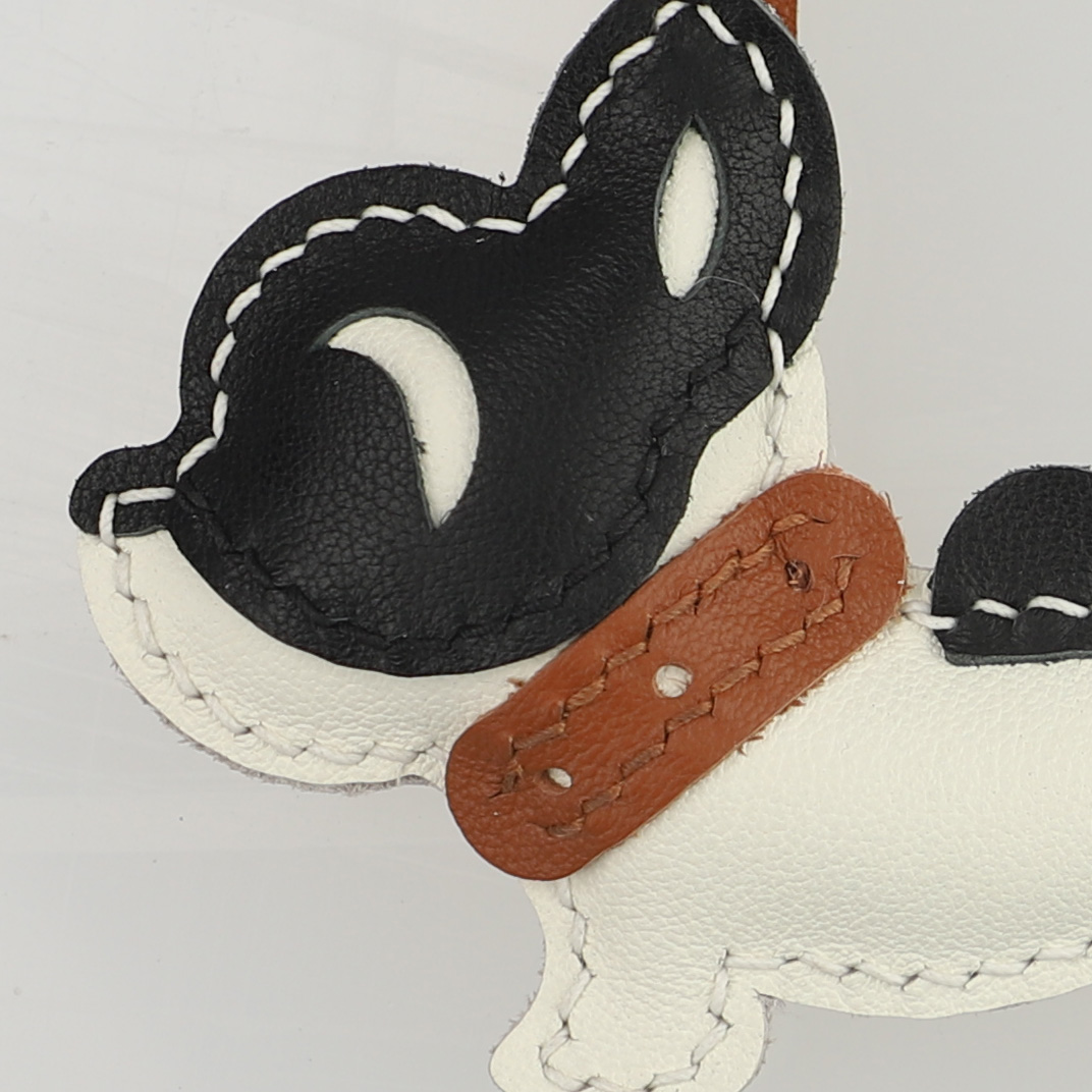 Handmade The Swift leather French Bulldog bag charm,French Bulldog key chain