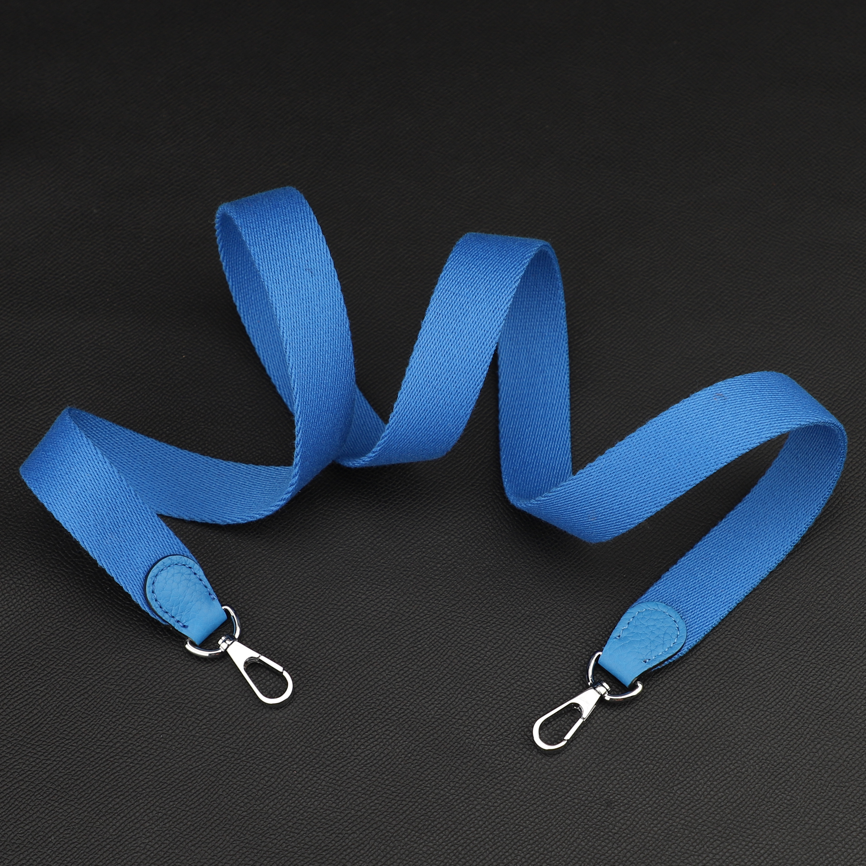 Handmade The 1“ Pure Cotton fabric and Togo leather shoulder strap for Evelyne bag,Crossbody strap for Evelyne bag