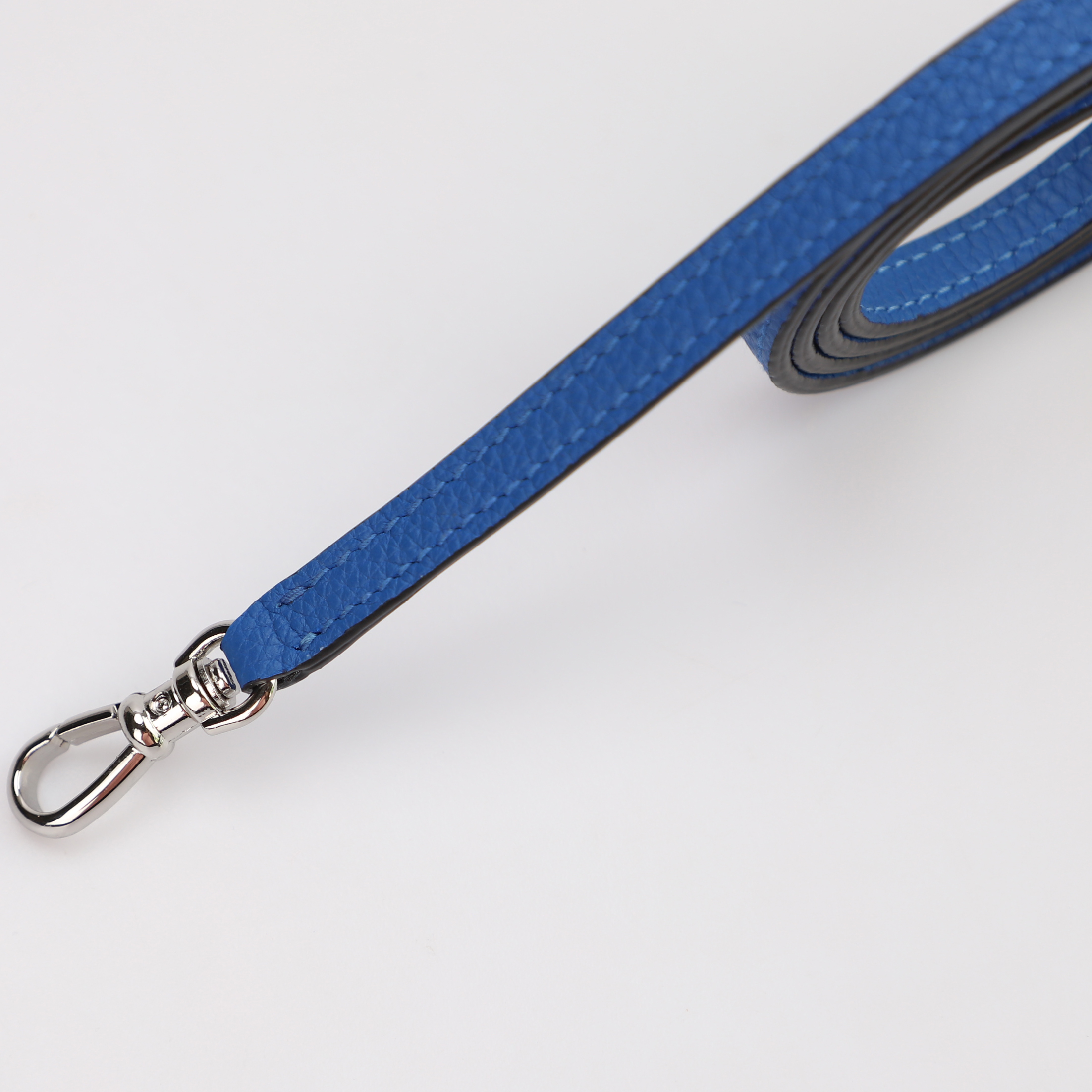 Handmade The 1cm Width Bleu France togo leather shoulder bag strap for Pilo Pouch,Crossbody bag strap,Pilo Pouch bag strap