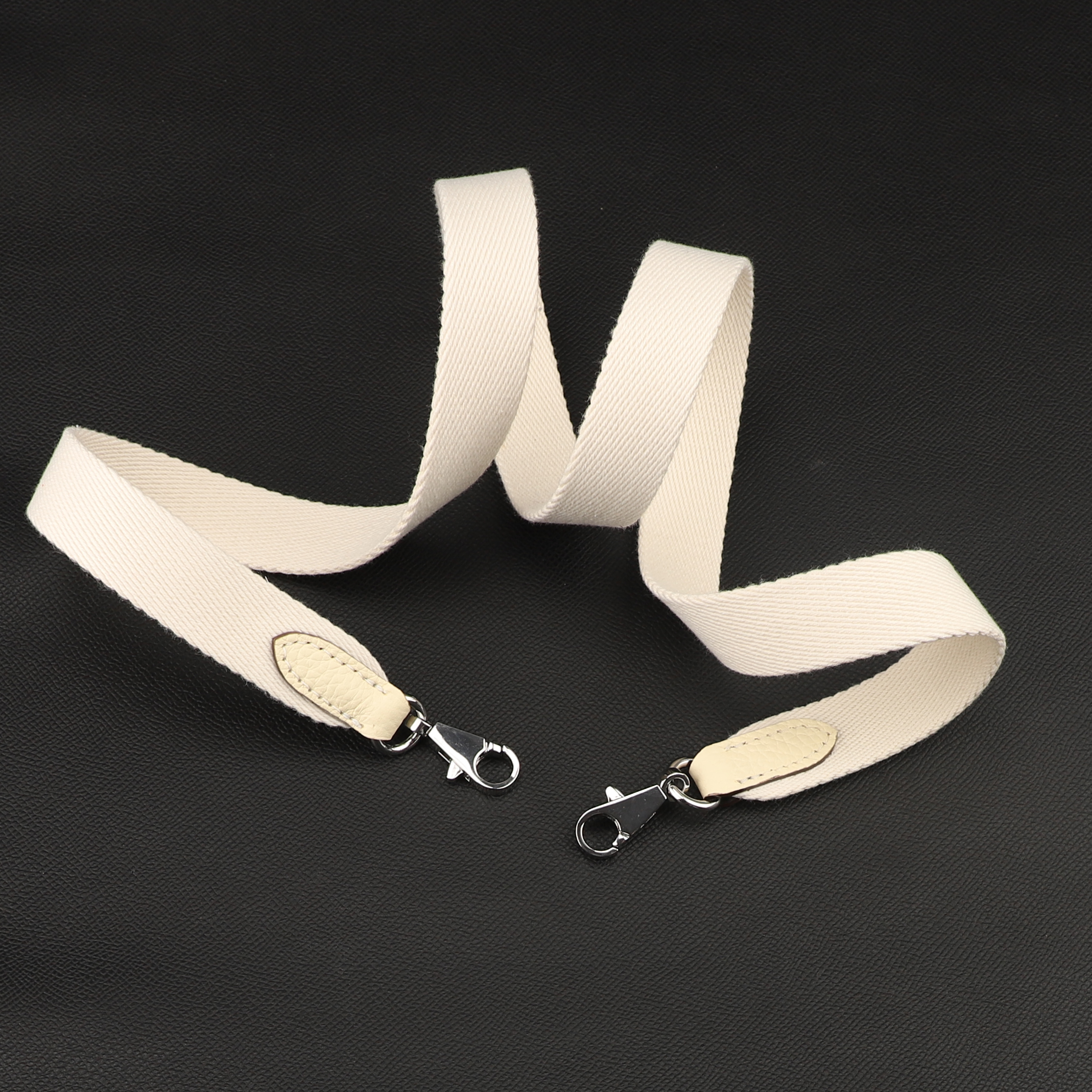 Handmade The 1“ Pure Cotton fabric and leather shoulder strap for Evelyne bag,Crossbody strap for Evelyne bag