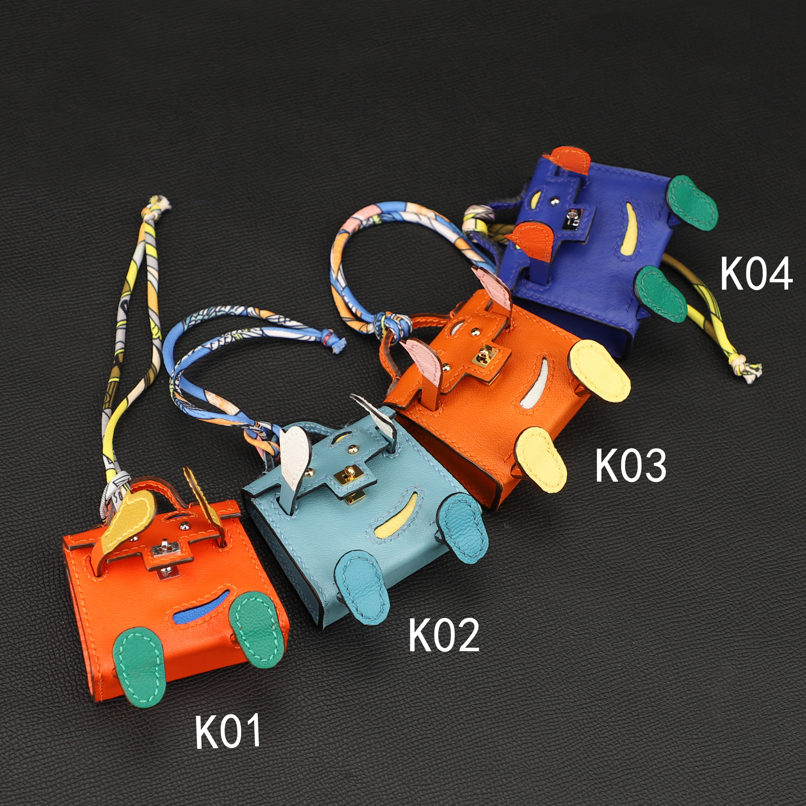 Handmade and Custom The Kelly Dole Bag Charm Tadelakt with Chevre Mysore Accessory