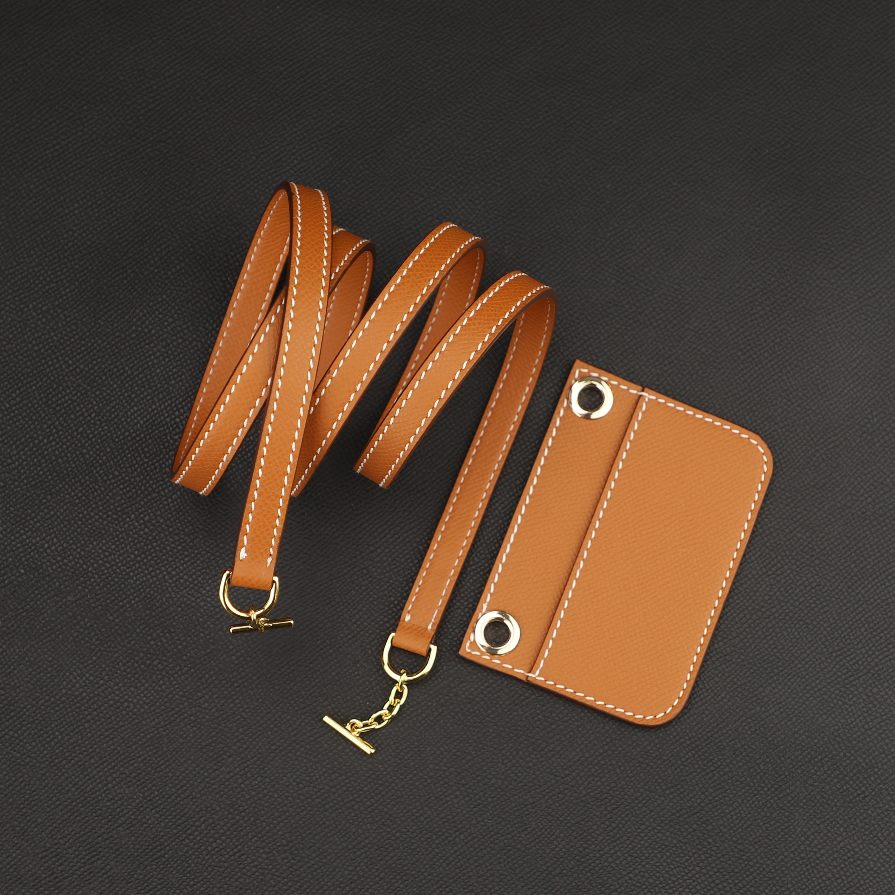 Customized The epsom leather insert and Shoulder strap for Constance Slim wallet