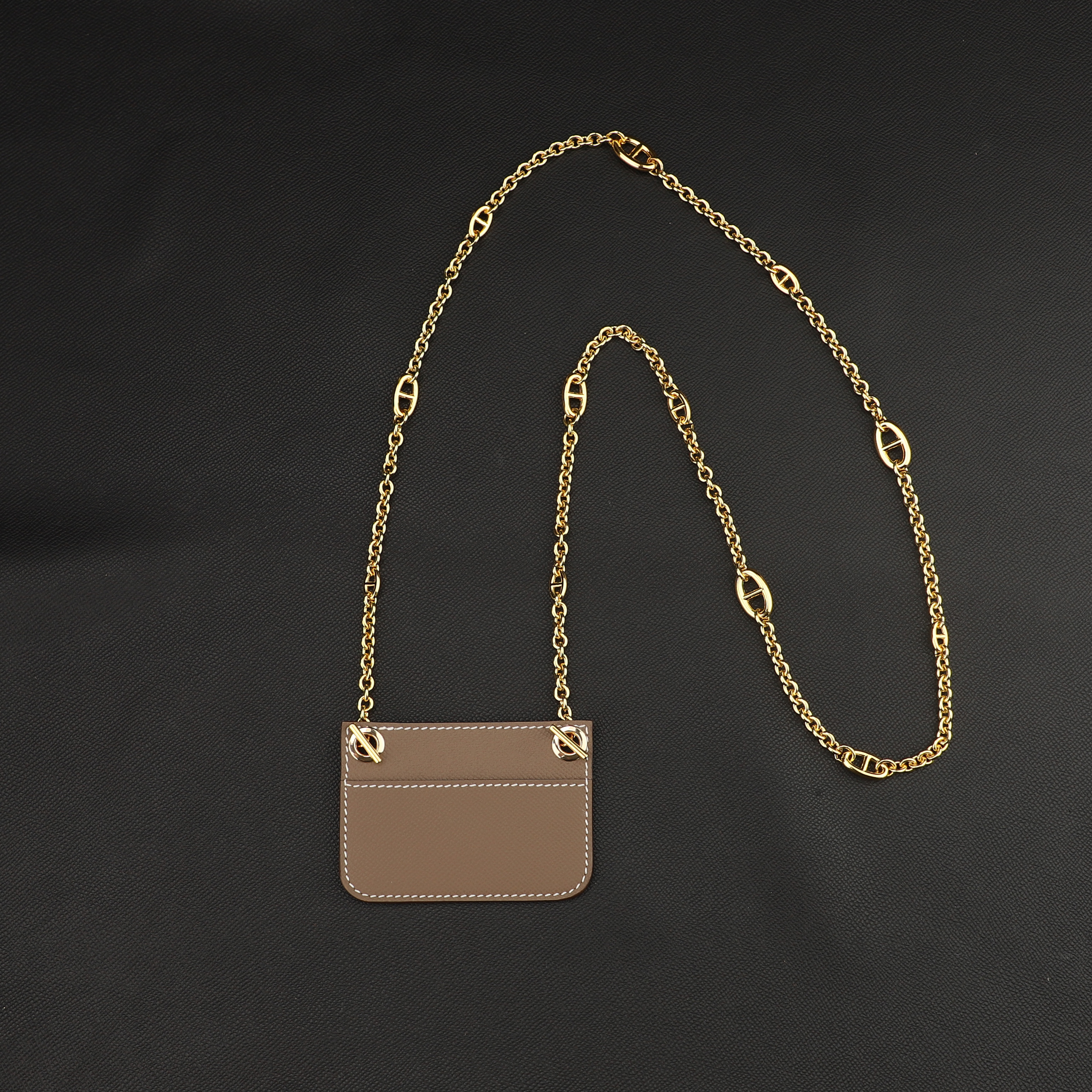 Customized The epsom leather insert and Chain Shoulder strap for Constance Slim wallet