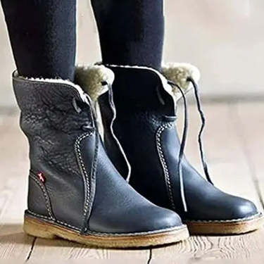 meikoshoes casual fashion flat boots