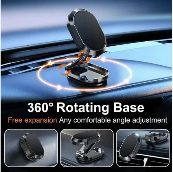 🔥Last Day Promotion 49% OFF - Alloy Folding Magnetic Car Phone Holder