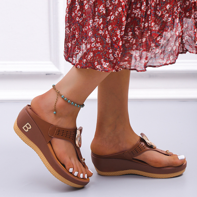 Rome Summer Women's Flip Flops Beach Sandals with Arch Support