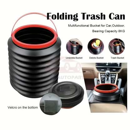 Portable Foldable Car Trash Bin Can