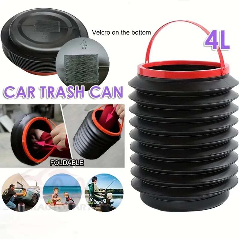 Portable Foldable Car Trash Bin Can