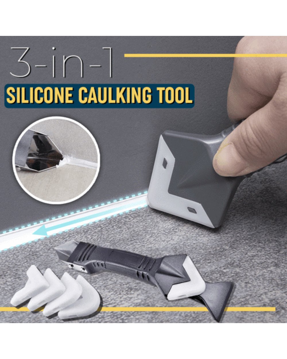 3 in 1 Silicone Caulking Tools Your Ideal Tool In Home