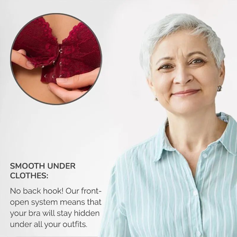 🔥HOT SALE🔥BRA FOR OLDER WOMEN FRONT CLOSURE 5D SHAPING PUSH UP SEAMLESS NO TRACE BEAUTY BACK SPORTS COMFY BRA