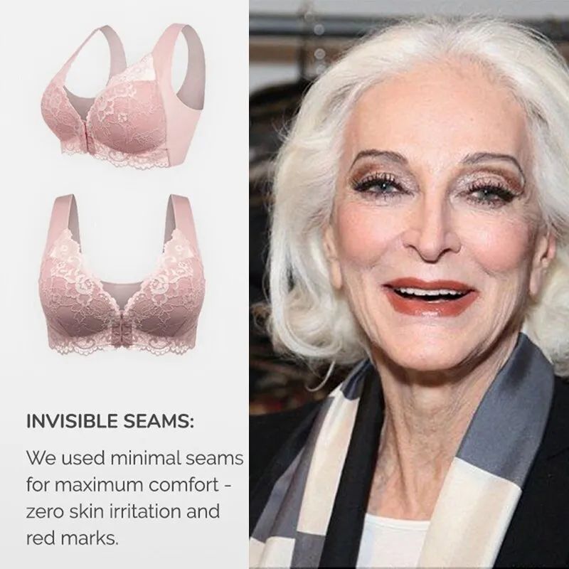 🔥HOT SALE🔥BRA FOR OLDER WOMEN FRONT CLOSURE 5D SHAPING PUSH UP SEAMLESS NO TRACE BEAUTY BACK SPORTS COMFY BRA