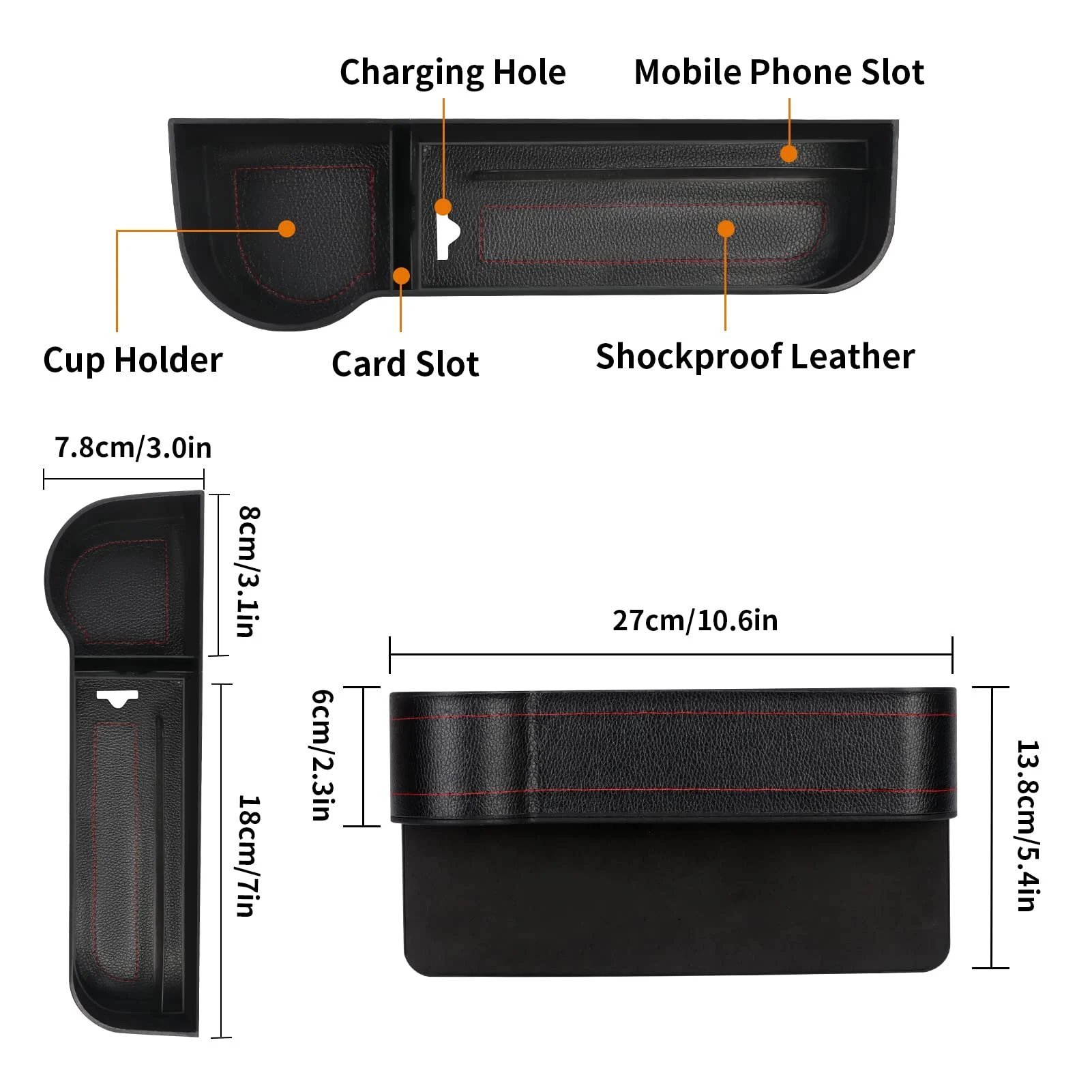 🔥Last day 49% OFF-Leather Multifunctional Car Seat Organizer