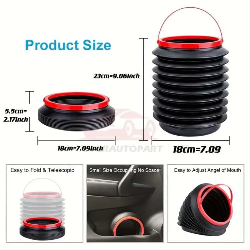 Portable Foldable Car Trash Bin Can