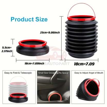 Portable Foldable Car Trash Bin Can