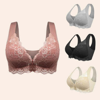 🔥HOT SALE🔥BRA FOR OLDER WOMEN FRONT CLOSURE 5D SHAPING PUSH UP SEAMLESS NO TRACE BEAUTY BACK SPORTS COMFY BRA