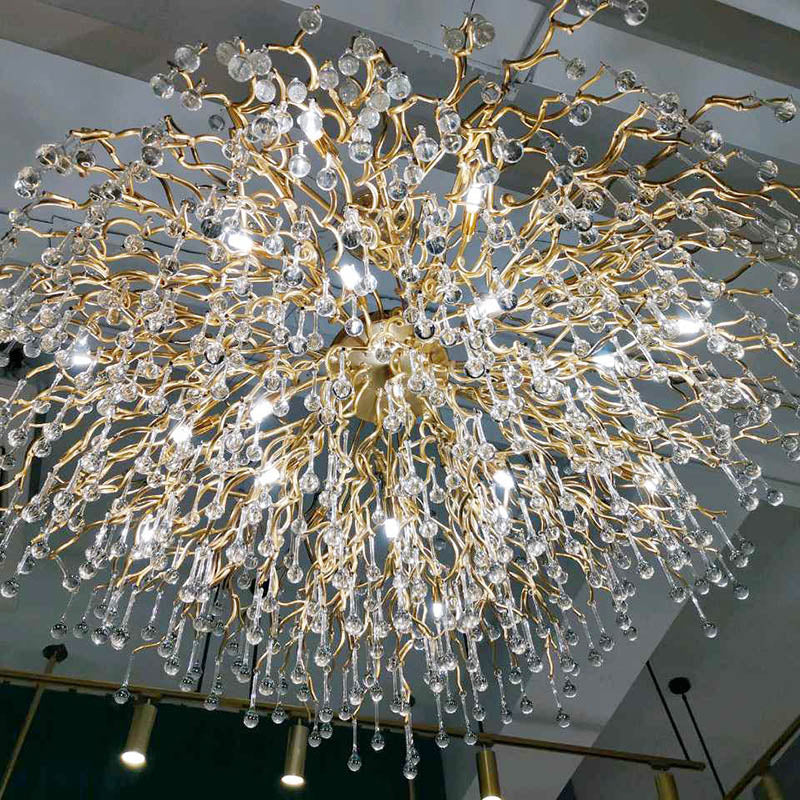 Kala Gold Branch Crystal Chandelier