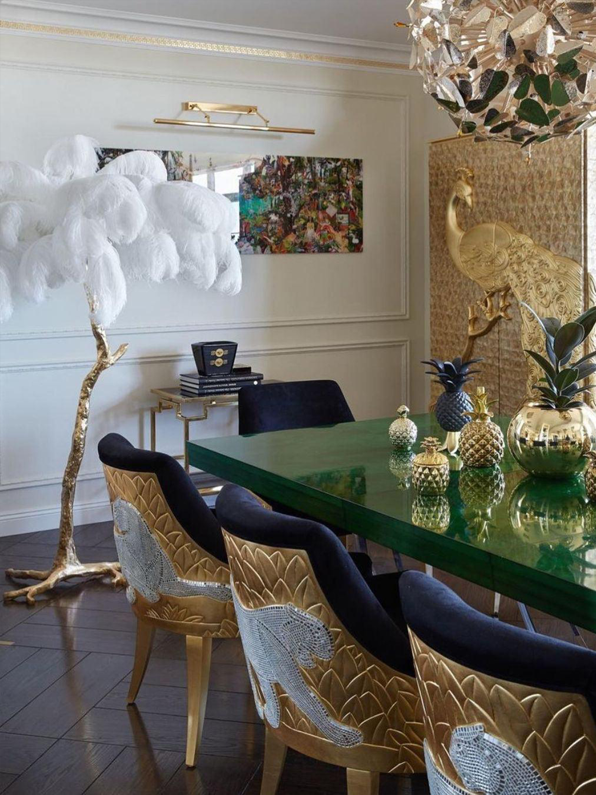 Ostrich Feather Floor Lamp-elegalight