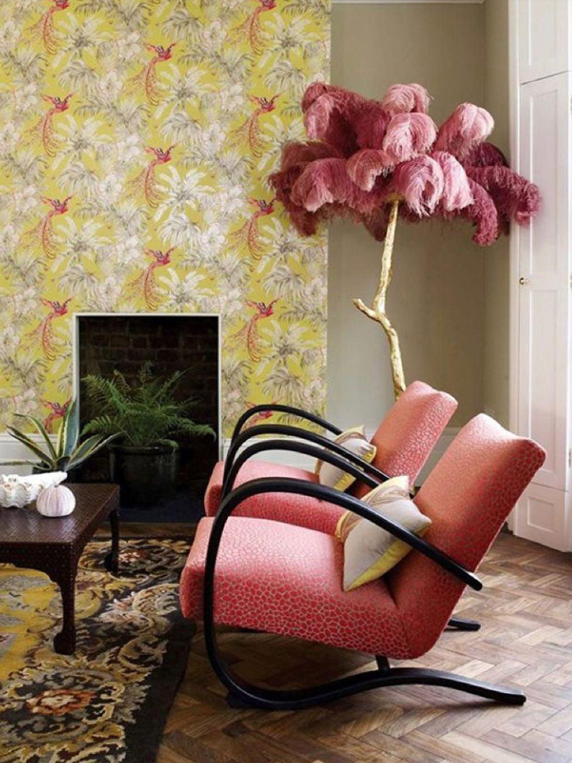 Ostrich Feather Floor Lamp-elegalight