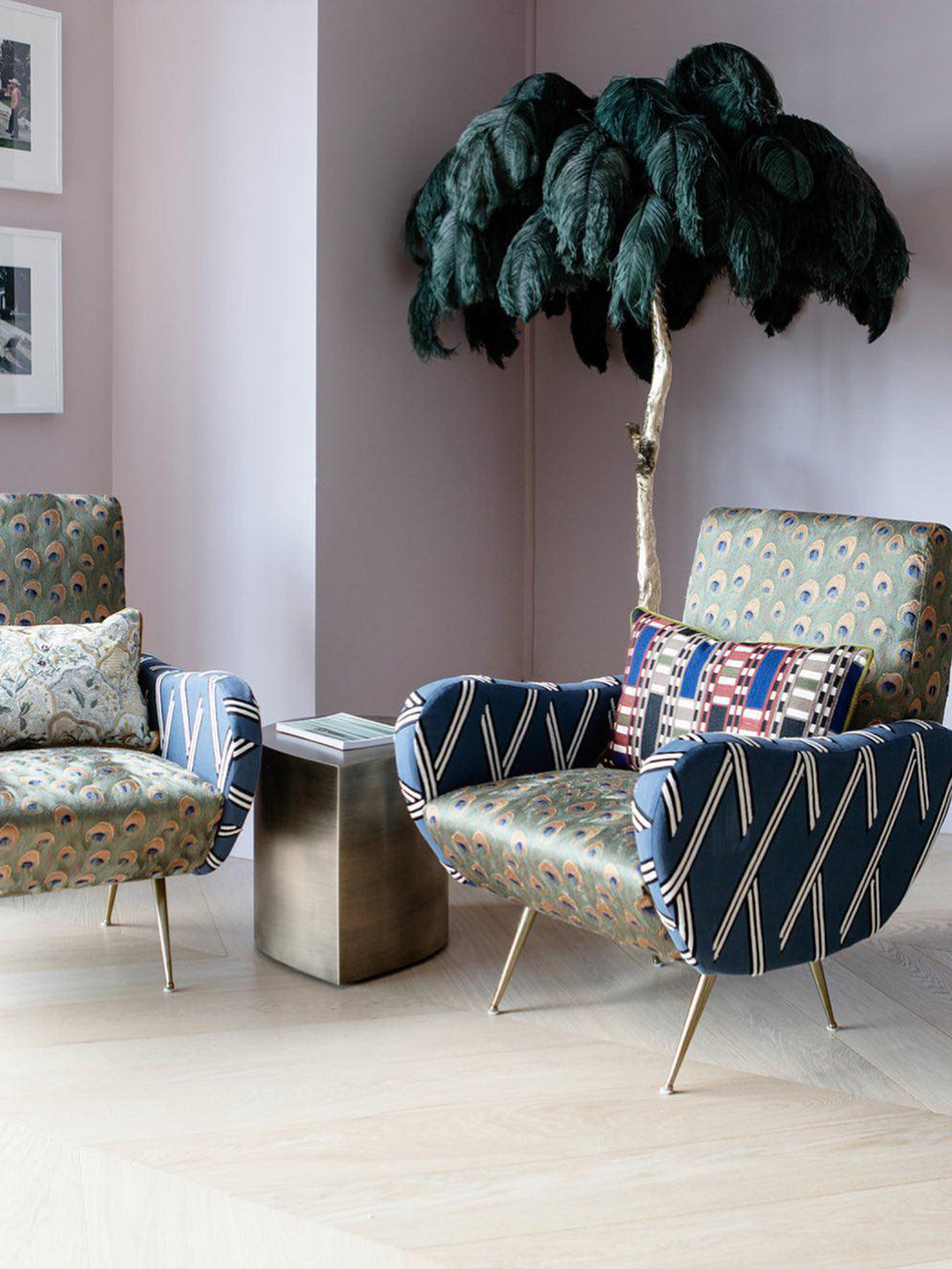 Ostrich Feather Floor Lamp-elegalight