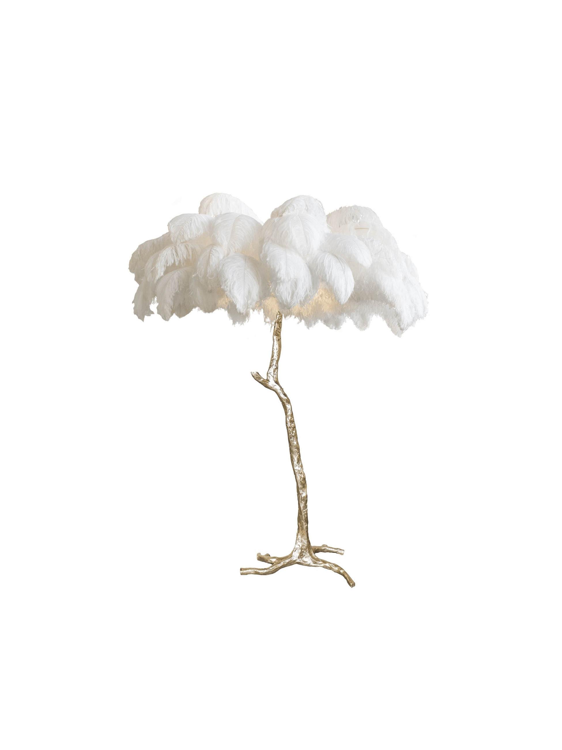 Ostrich Feather Floor Lamp-elegalight