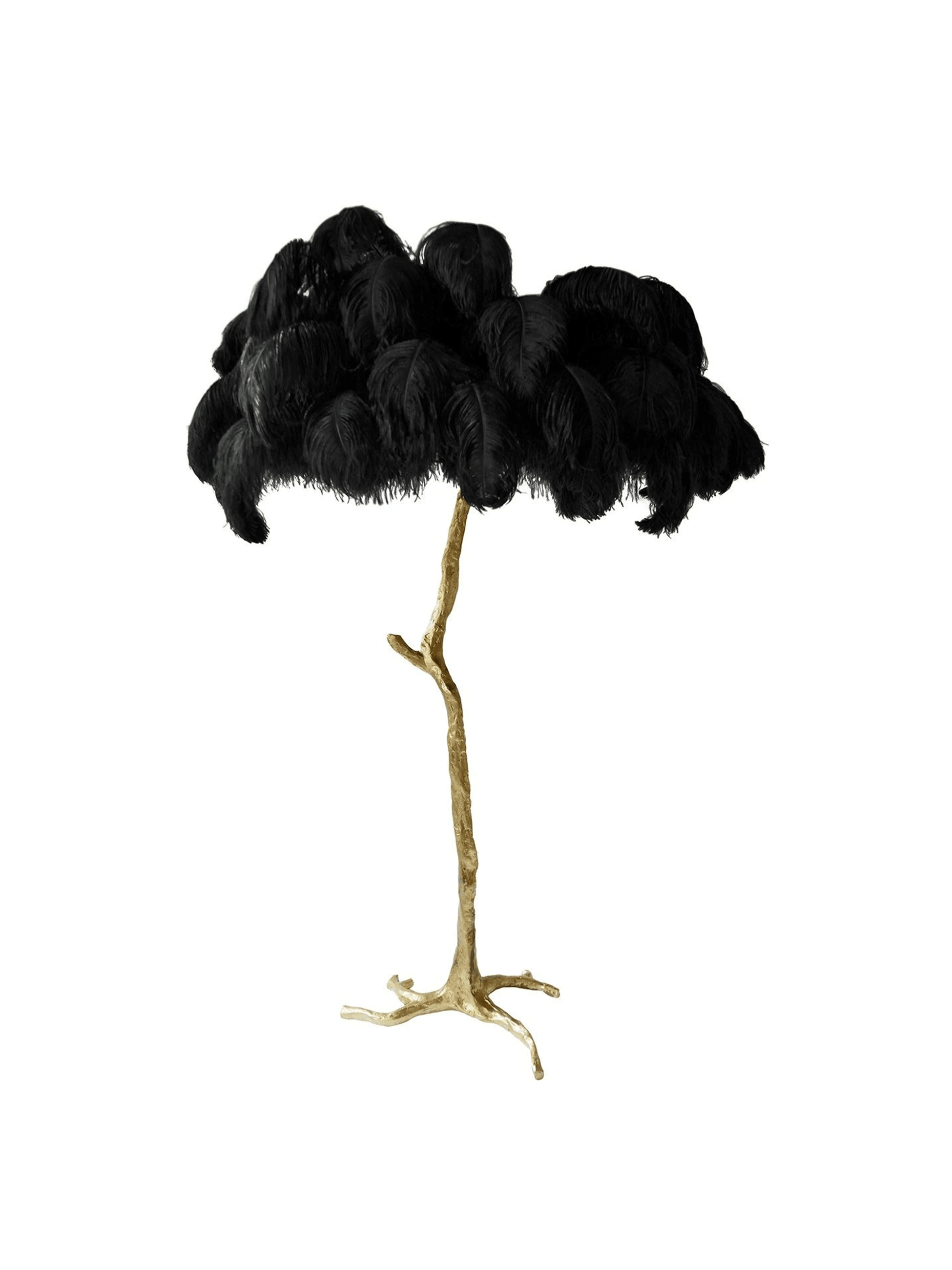 Ostrich Feather Floor Lamp-elegalight