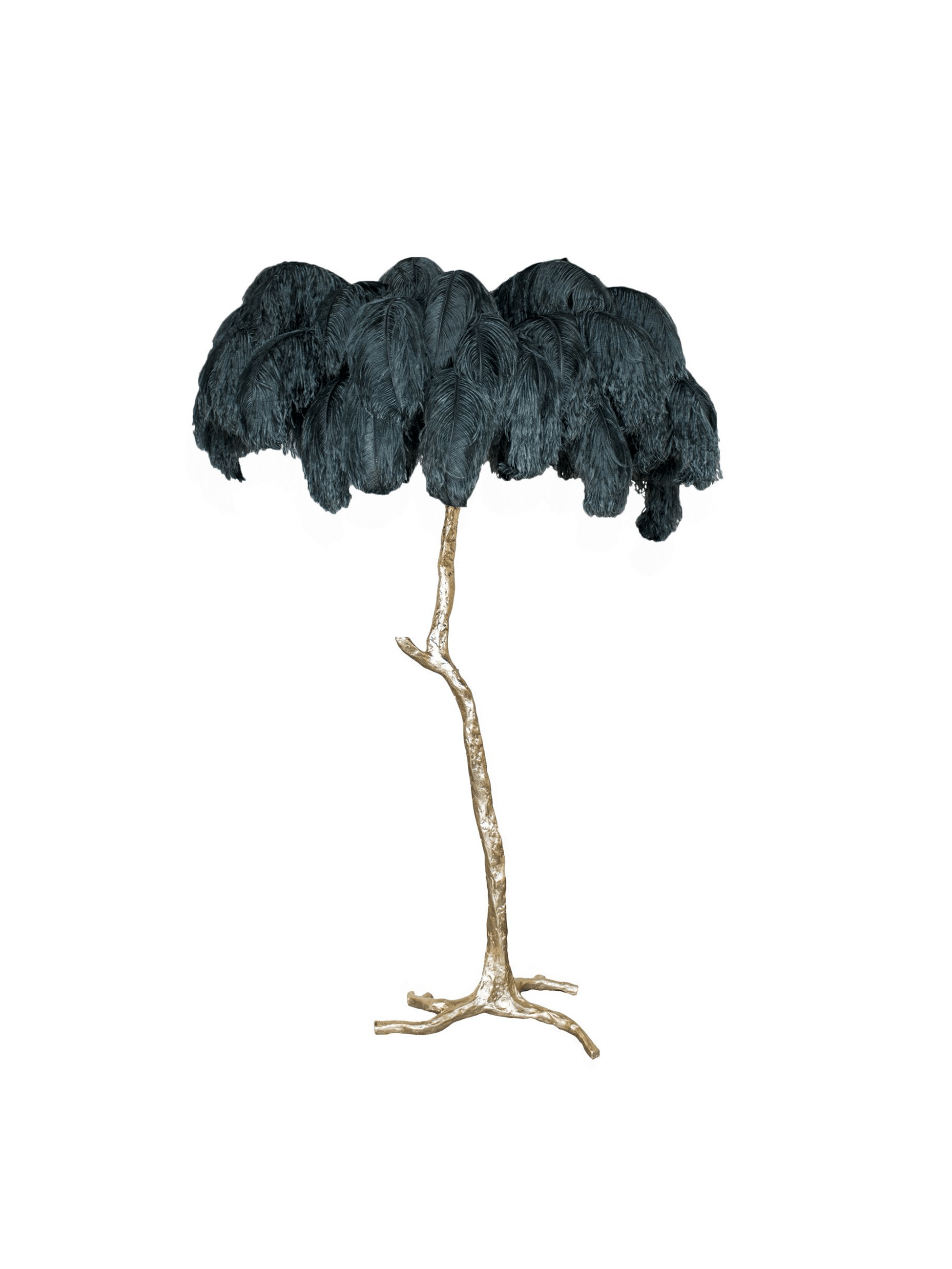 Ostrich Feather Floor Lamp-elegalight
