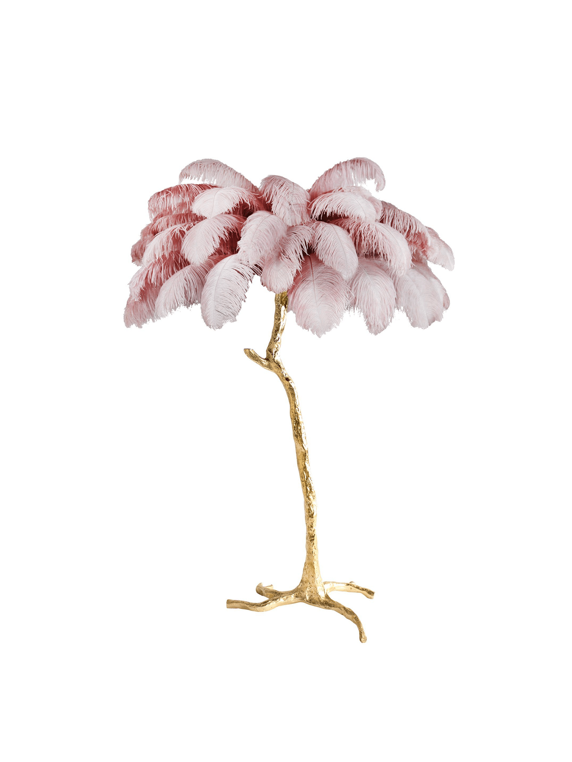Ostrich Feather Floor Lamp-elegalight