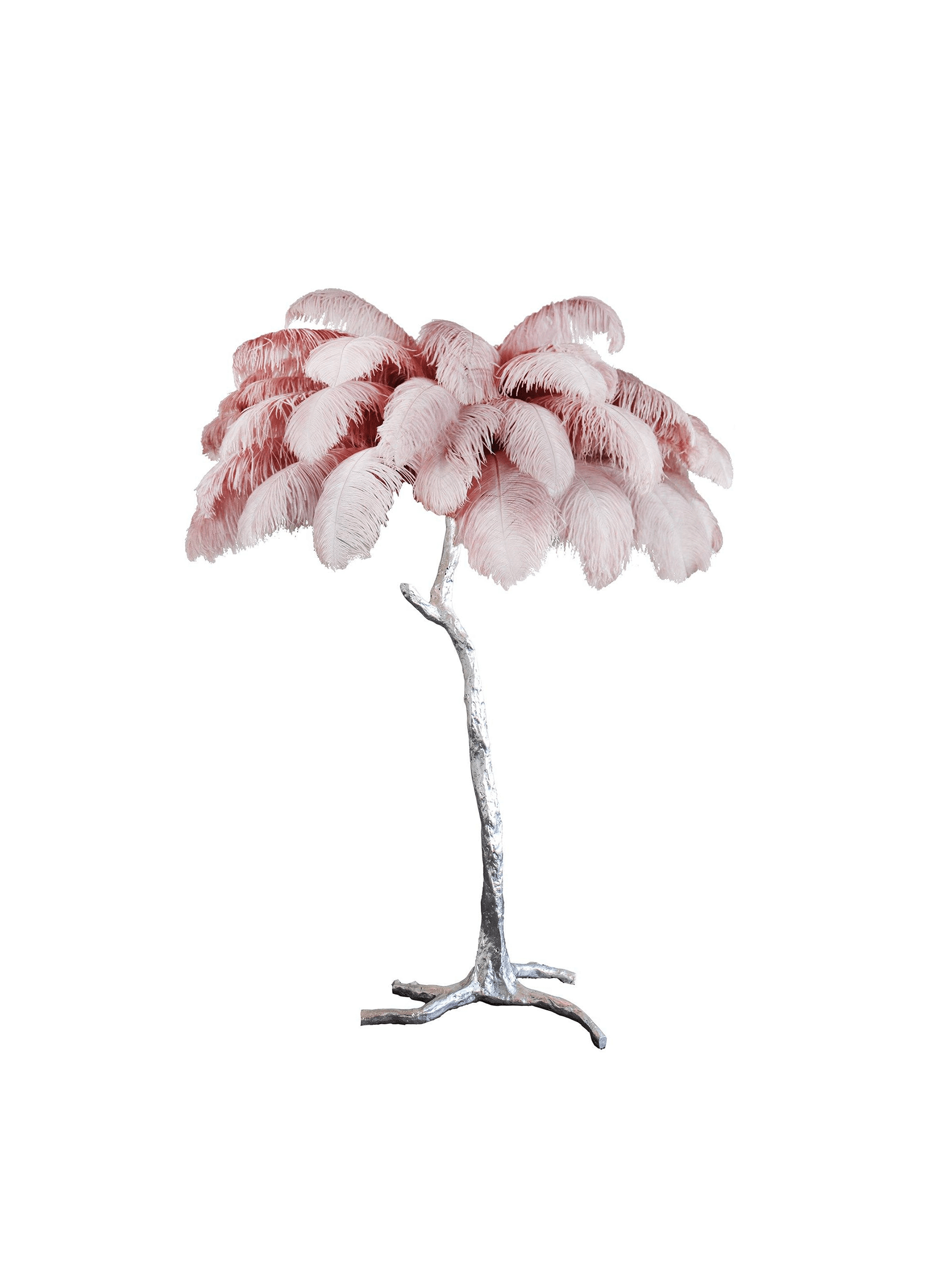 Ostrich Feather Floor Lamp-elegalight