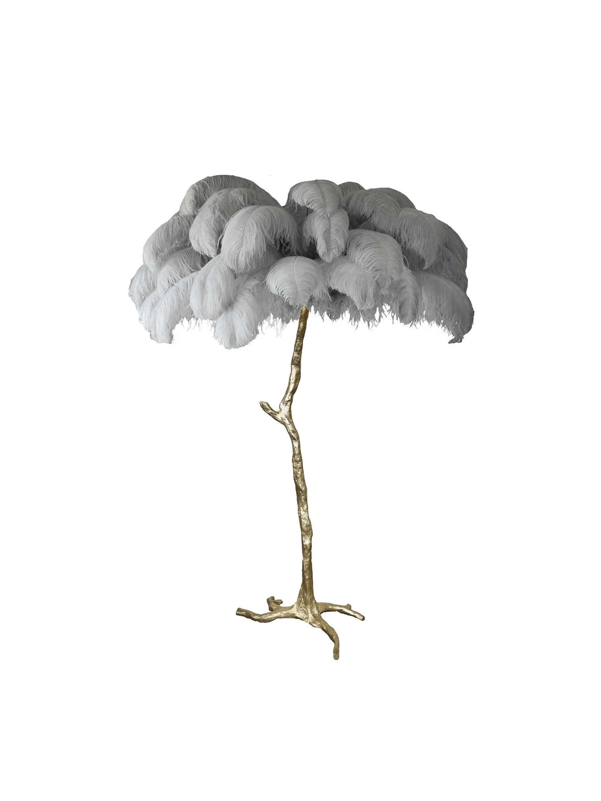 Ostrich Feather Floor Lamp-elegalight