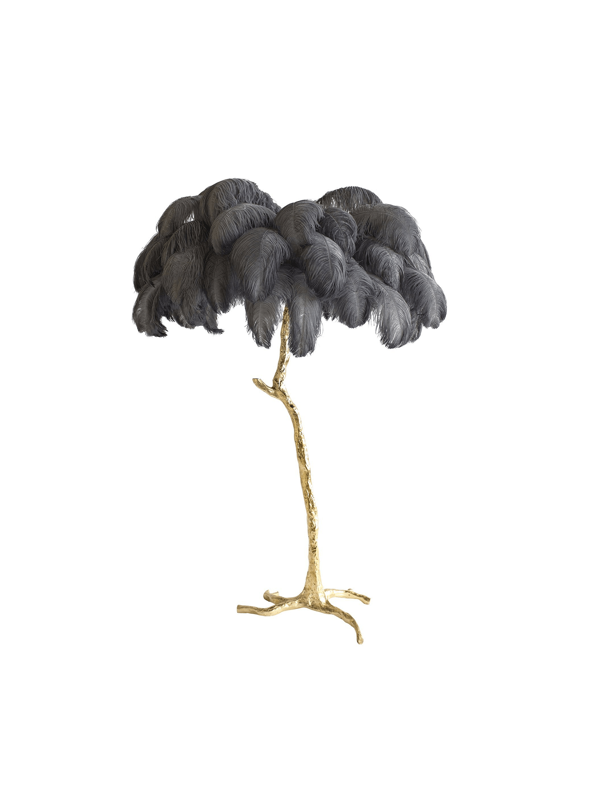 Ostrich Feather Floor Lamp-elegalight