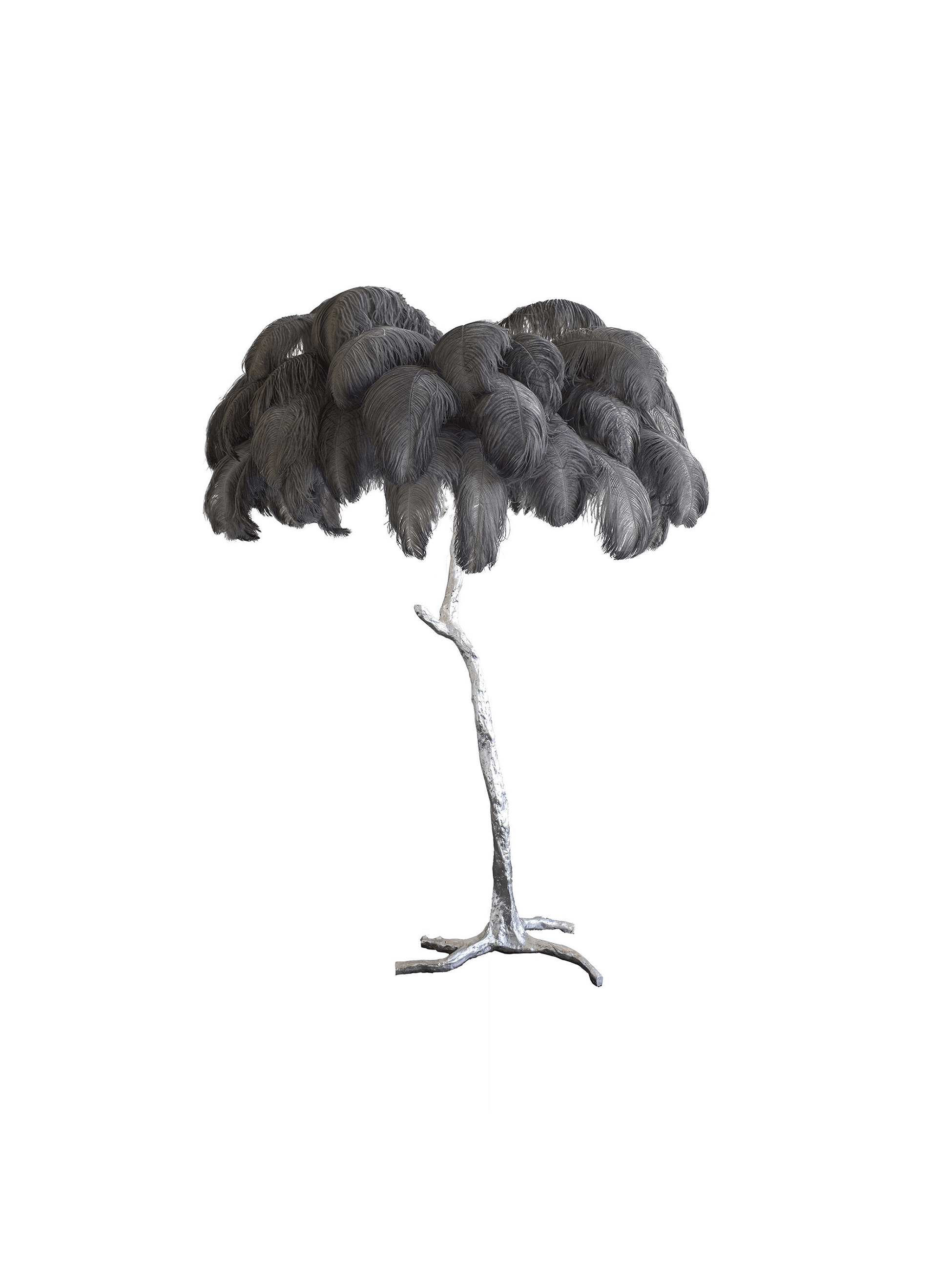 Ostrich Feather Floor Lamp-elegalight