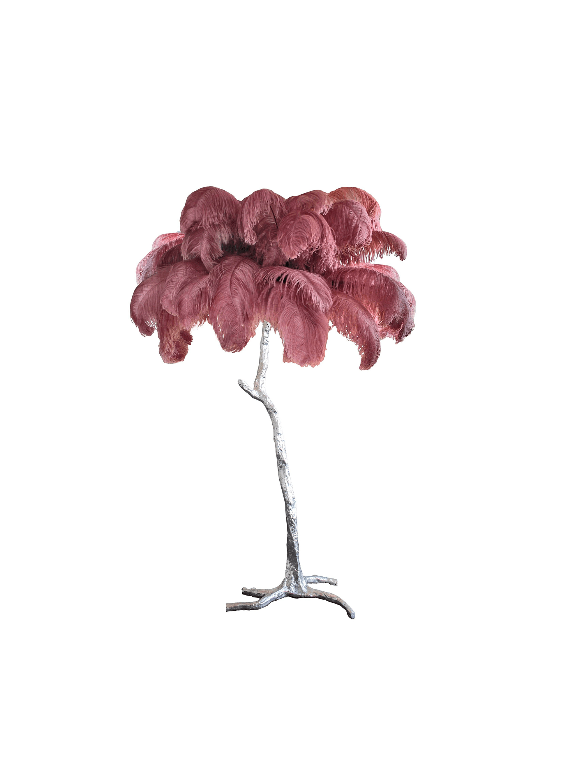 Ostrich Feather Floor Lamp-elegalight