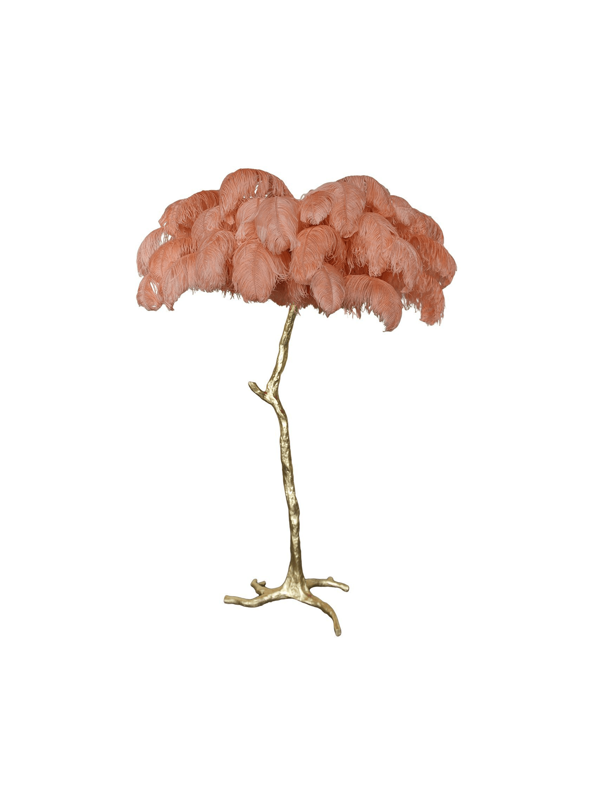 Ostrich Feather Floor Lamp-elegalight
