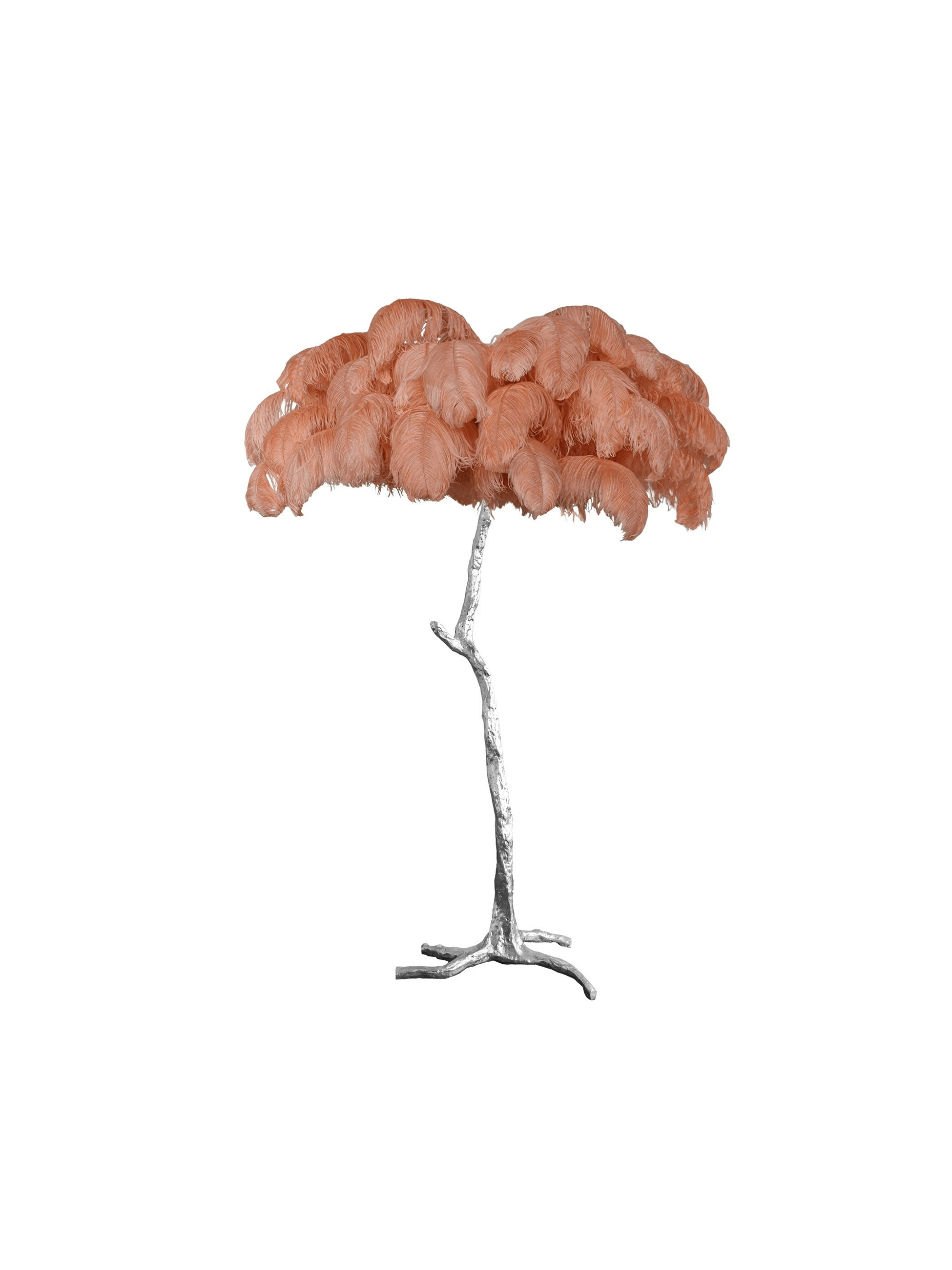 Ostrich Feather Floor Lamp-elegalight