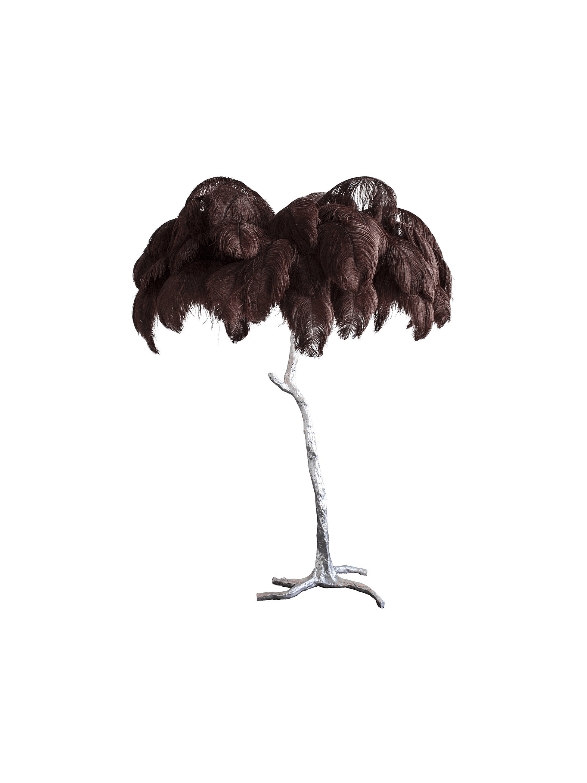 Ostrich Feather Floor Lamp-elegalight