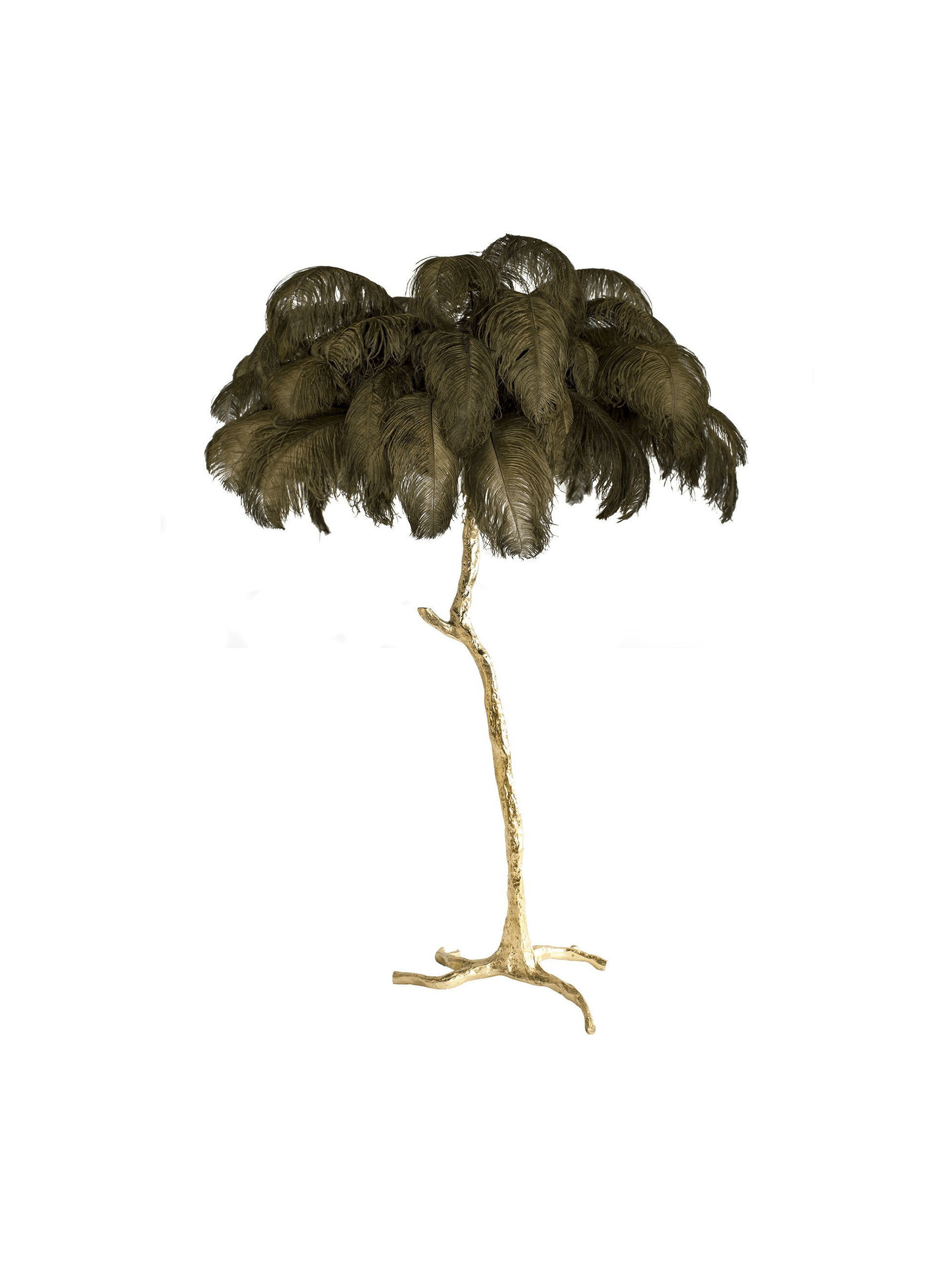 Ostrich Feather Floor Lamp-elegalight
