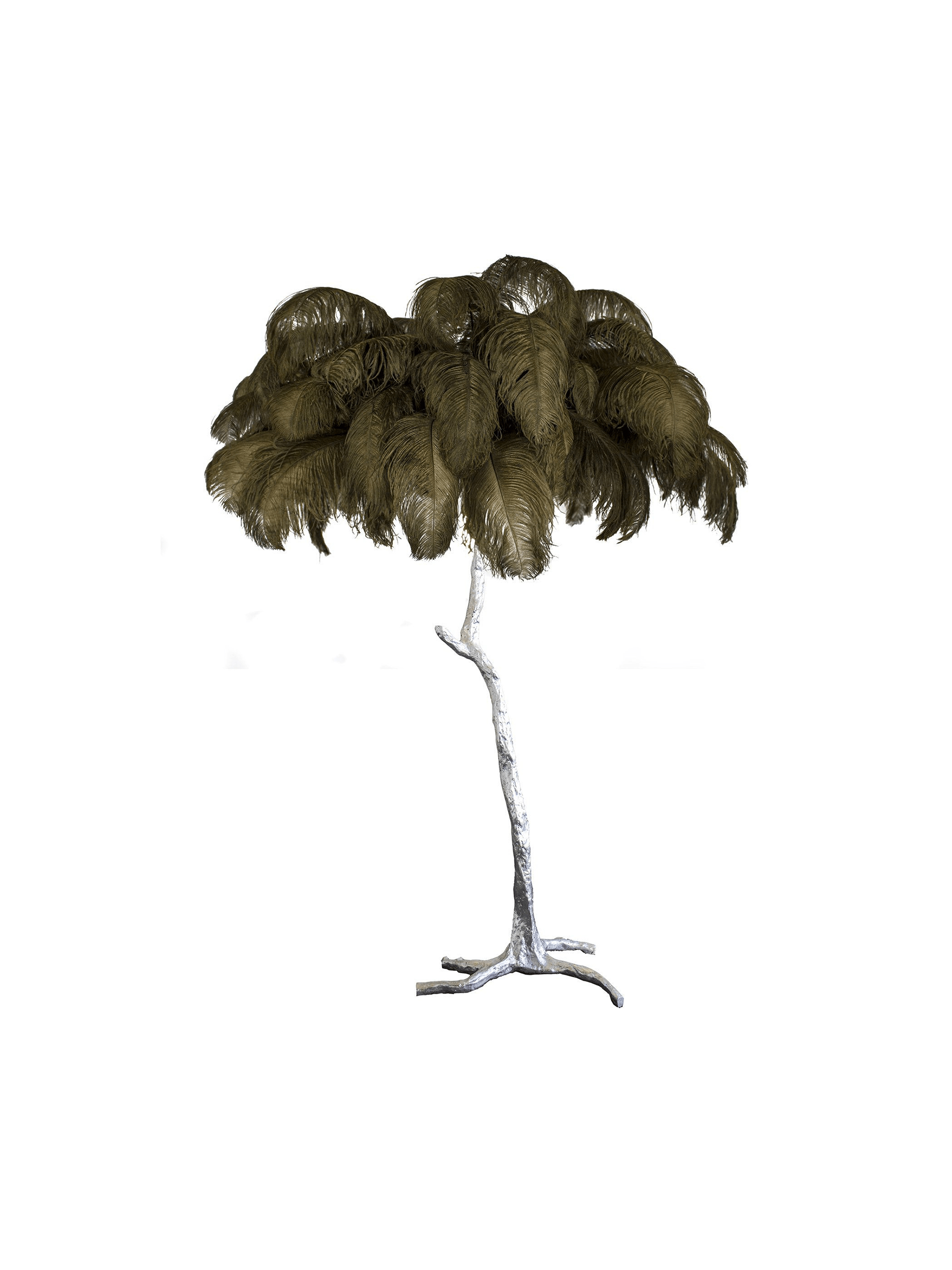 Ostrich Feather Floor Lamp-elegalight