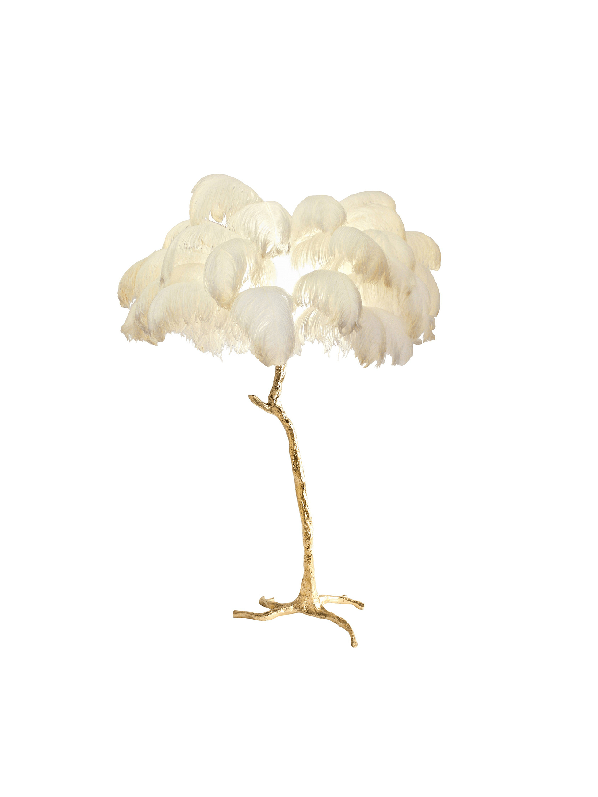 Ostrich Feather Floor Lamp-elegalight