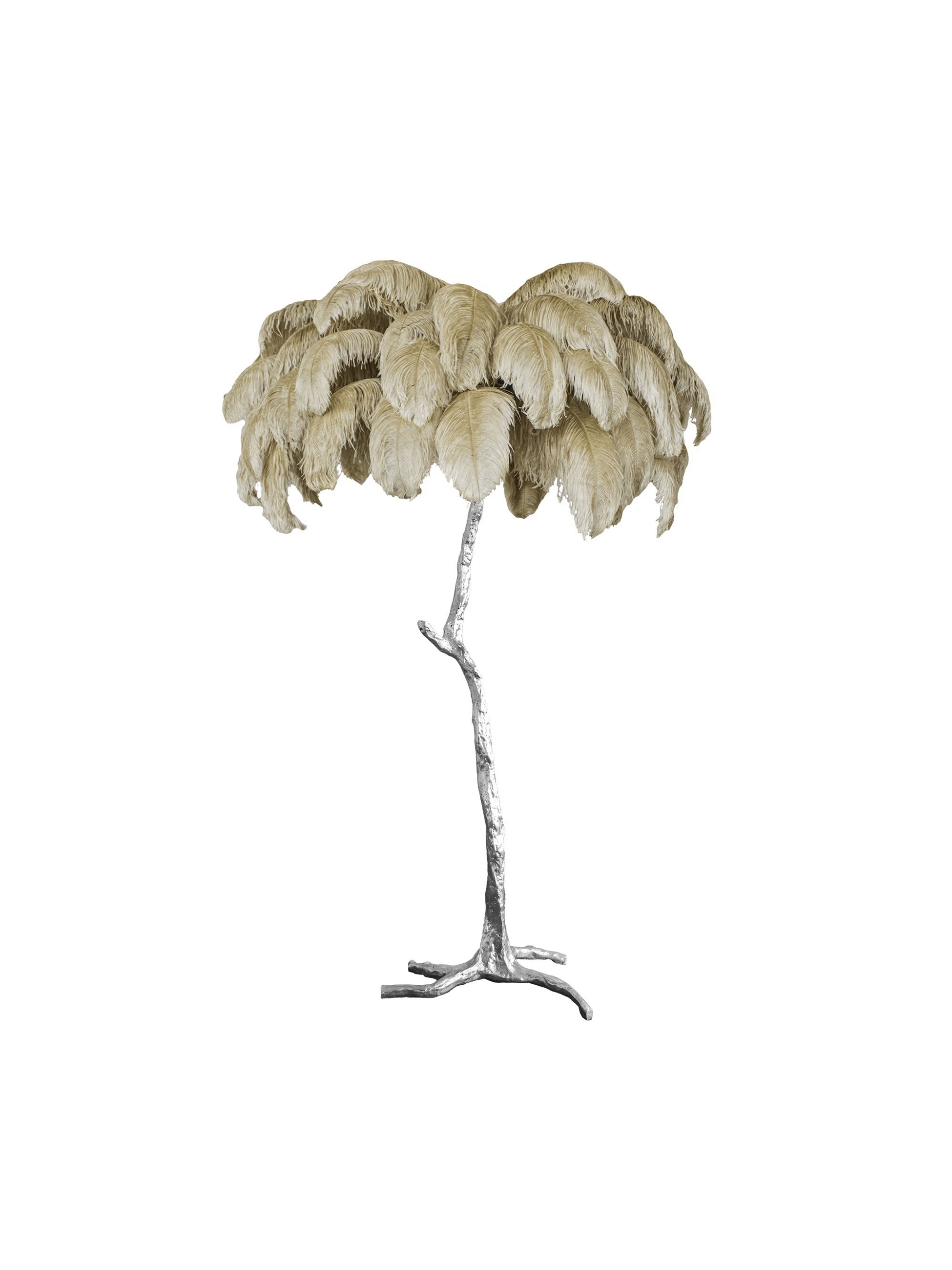 Ostrich Feather Floor Lamp-elegalight