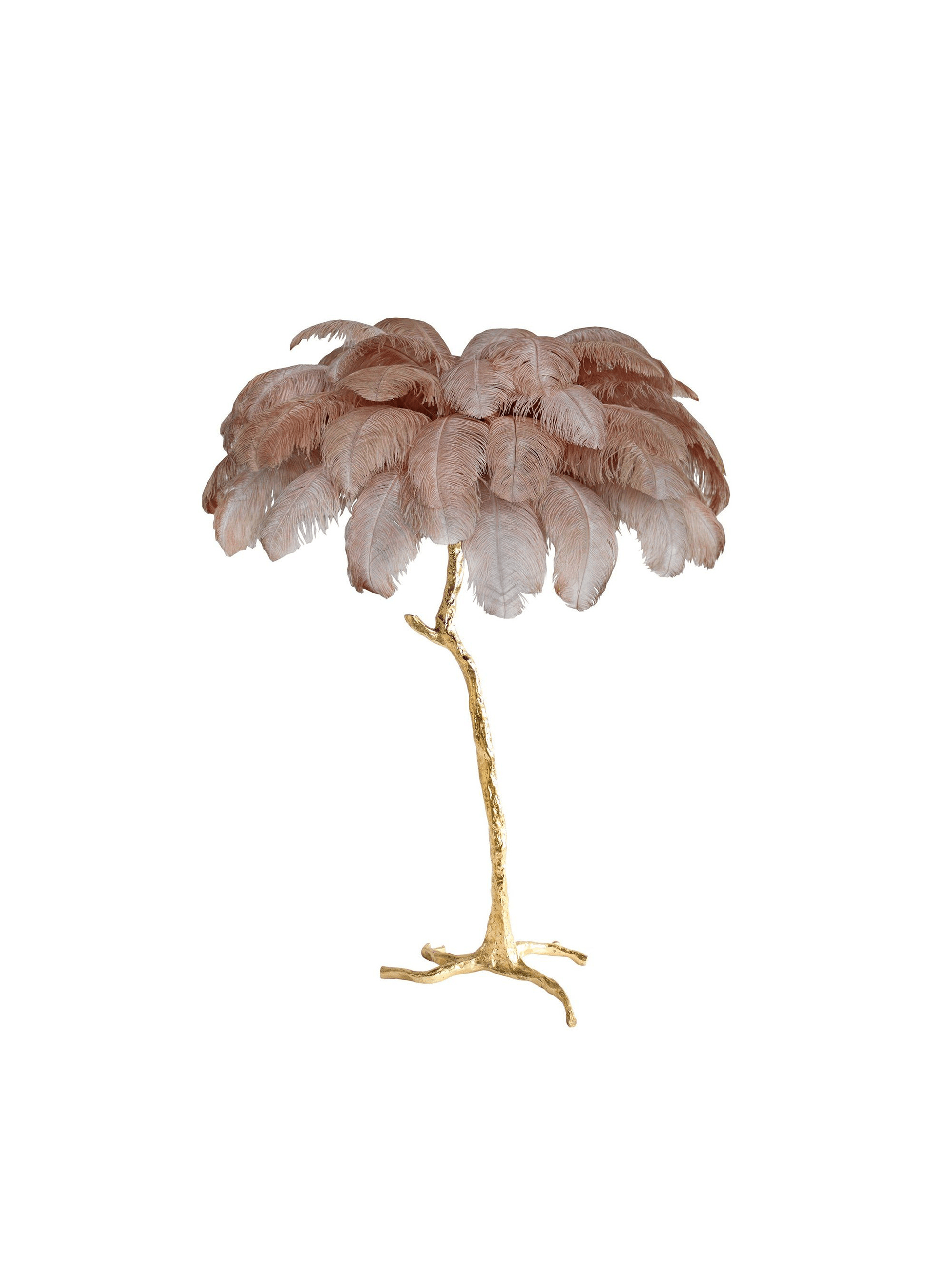 Ostrich Feather Floor Lamp-elegalight