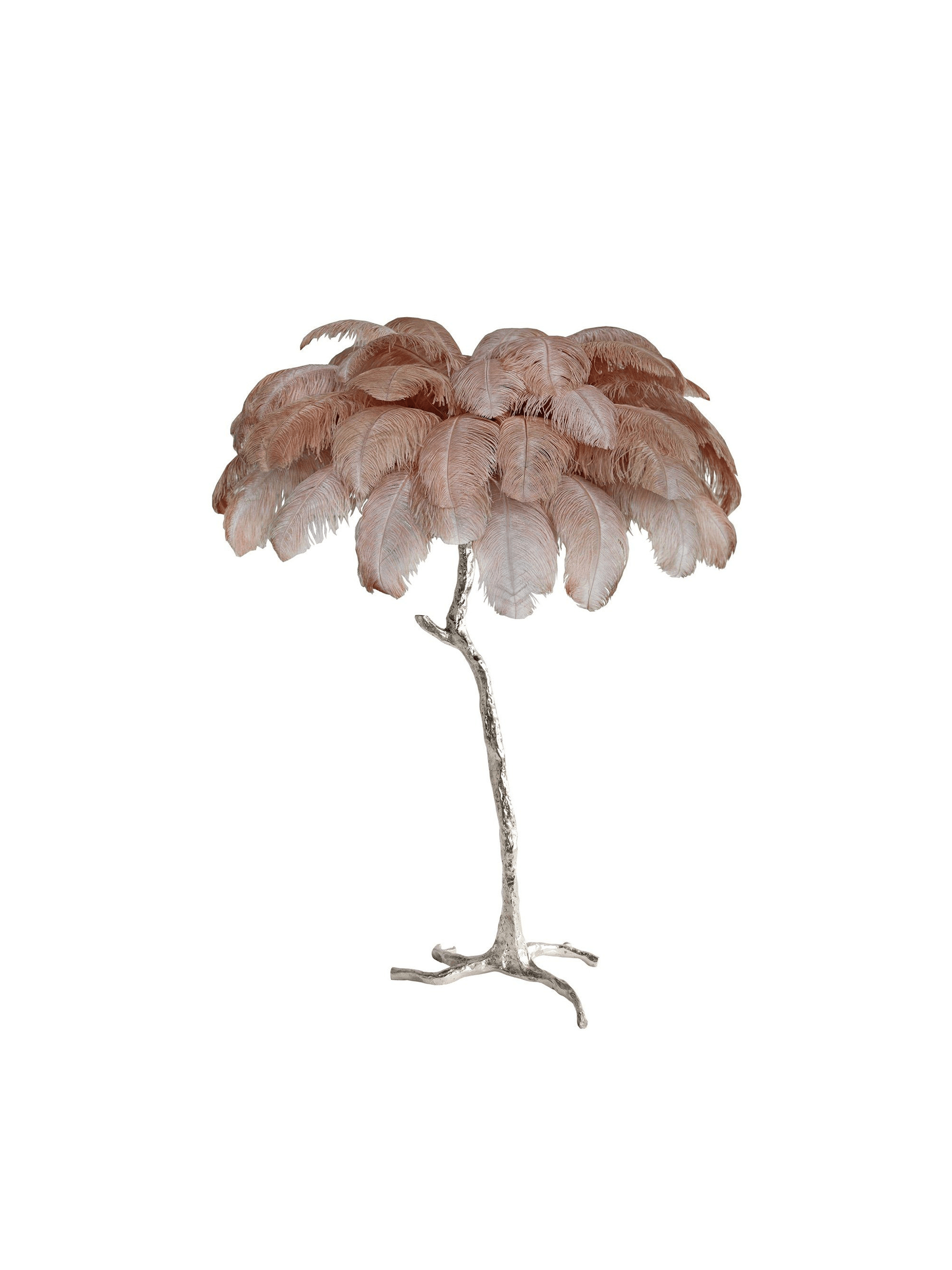 Ostrich Feather Floor Lamp-elegalight